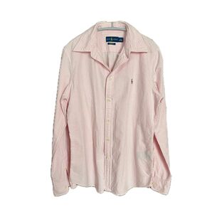 【RALPH LAUREN】極美品 ラルフローレン カスタムフィット ストライプシャツ Mサイズ 175/96A