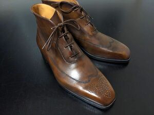  ultimate beautiful goods use barely Berluti 7 Berluti Anne teak brown middle cut race up wing chip dress shoes 8651