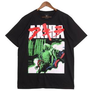 新品【Akira】 アキラ プリント 両面 プリント Tシャツ L // 金田正太郎 島鉄雄 ネオ東京 SFアニメ