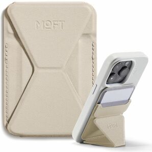 【新品・未使用】MOFT 耐久強化版 Snap-On スマホスタンド カードケース サンドベージュ