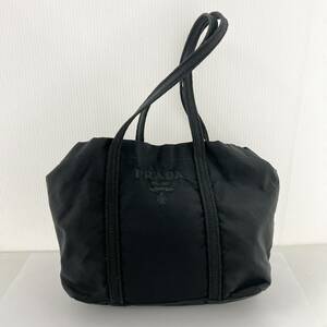 ●○17008/ PRADA プラダ ナイロン トートバッグ 肩掛けカバン 鞄 ブラック 黒 ブランド品○●