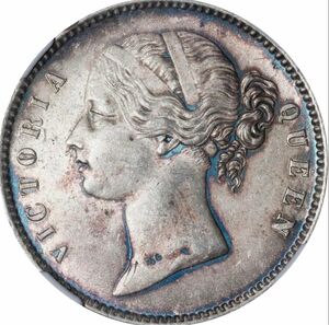 MS64 英領 インド ルピー 銀貨 1840 ヴィクトリア NGC ビクトリア アンティークコイン ヤングヘッド