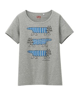 【新品・未使用品・タグ付き】ユニクロ UNIQLO リサラーソン ut コラボTシャツ マイキー グレー Mサイズ