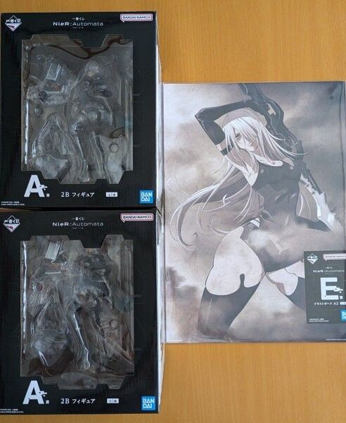 一番くじ ニーアオートマタ A賞 E賞 フィギュア イラストボード 2B A2 NieR ニーア