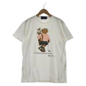 ゆうパケットOK Ralph Lauren ラルフローレンralph プリント 半袖Ｔシャツ sizeL/ホワイト レディース