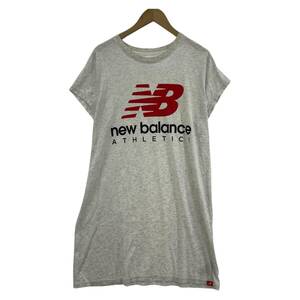 ゆうパケットOK NEW BALANCE ニューバランス Tシャツ ワンピース sizeM/ライトグレー レディース