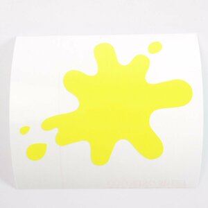Sticker -LAMBRETTA ink spot- DL GP - gloss yellow ランブレッタ インクスポットステッカー 黄色 VESPA ベスパ