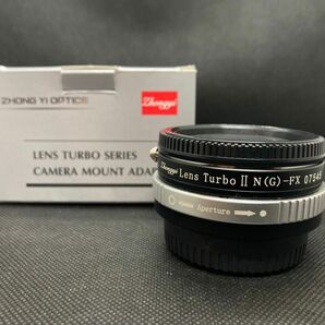 Lens Turbo II N/G-FX ニコンFマウントレンズ - 富士フイルムXマウント フォーカルレデューサーアダプター