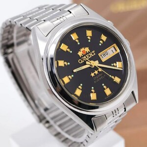 《希少》Orient CRYSTAL 腕時計 ブラック 自動巻き 機械式 v 