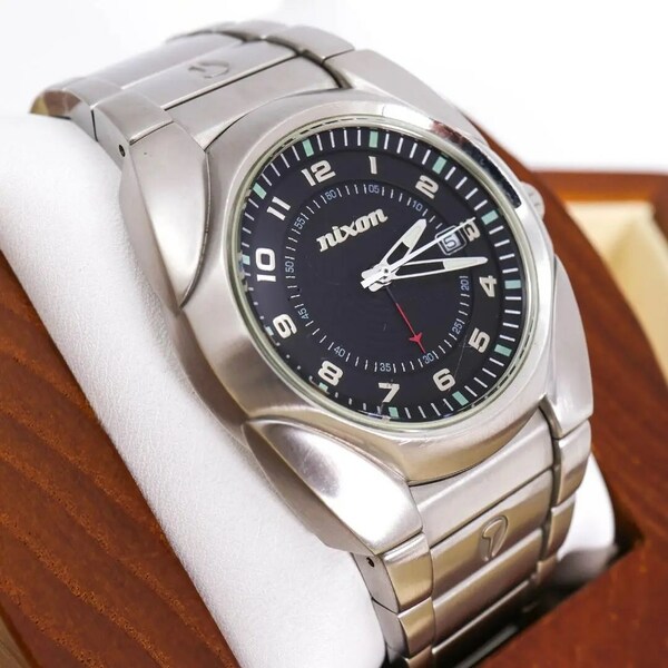 ◆稼働 NIXON THE ADVISOR 腕時計 デイト メンズ 新品電池 h