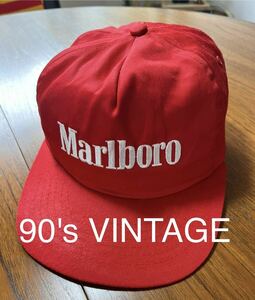 90's VINTAGE MARLBORO CAP マルボロ　キャップ　タバコ　企業　ヴィンテージ トラッカーキャップ