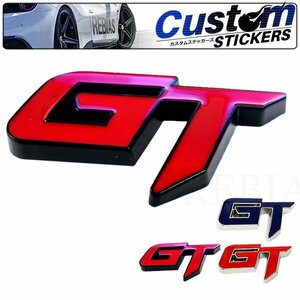 送料無料 GT BOLD エンブレム 【レッド】 ステッカー カスタム パーツ カー用品 スポーツカー