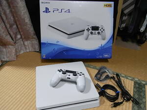 [ used ]PlayStation4 gray car -* white 500GB(CUH-2200AB02)~ lengthway . stand attaching 