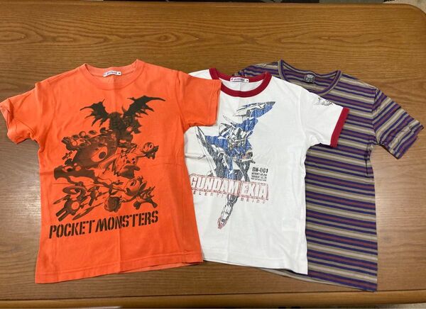 ポケモン ガンダム ユニクロ キッズTシャツ130 3枚セット