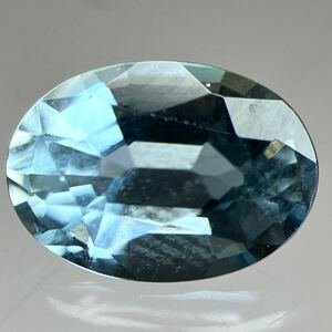 ★天然アクアマリン0.714ct★J 約7.0×5.1mmソーティング付 ルース 裸石 宝石 ジュエリー aquamarine ベリル beryl DE0