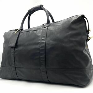 1 jpy / superior article * Coach COACH Boston bag handbag business bag travel bag high capacity black black leather 