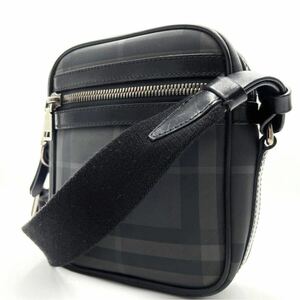 1 jpy ~/ beautiful goods * Burberry BURBERRY shoulder bag pochette diagonal .. Cross body noba check PVC leather modern times model 