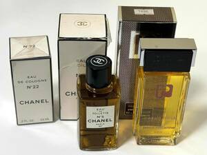 B46N 香水 おまとめ 3点 CHANEL Paco rabanne シャネル EDT N°5 N°22 EDC パコラバンヌ 現状品