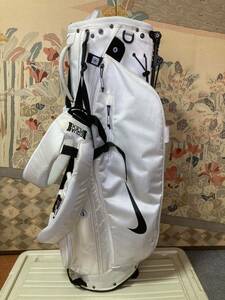 NIKE SPORT/LITE Nike light weight * used * stand (WH) Golf Cade . back EQUA FLEX Golf bag 