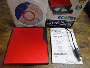 【ジャンク・不完動】モバイルDVD LDR-PME8U2LRD Logitec