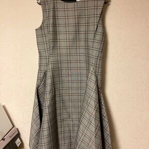 タグ付き新品 French Pave チェックのワンピース ジャンパースカート