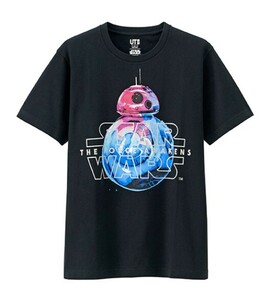 UT05★UNIQLOユニクロTシャツ★BB-8 カラー 【L】サイズ 黒 ブラック★StarWars スター・ウォーズ★絶版希少★タグ付新品未使用★