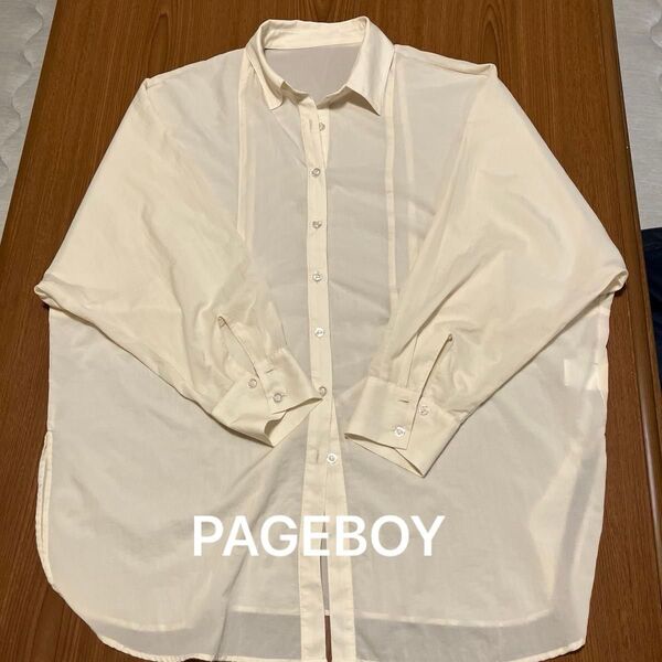 ページボーイ ビックシルエット シースルー長袖シャツ