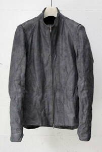 『DEVOA Calf Leather Jacket Waxed Black デボア』