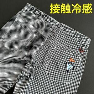 3/S 新品/大人気/PEARLYGATES/パーリーゲイツ/接触冷感/プラスクール/ストレッチハーフパンツ/夏/高機能/ショートパンツ/ギンガムチェック