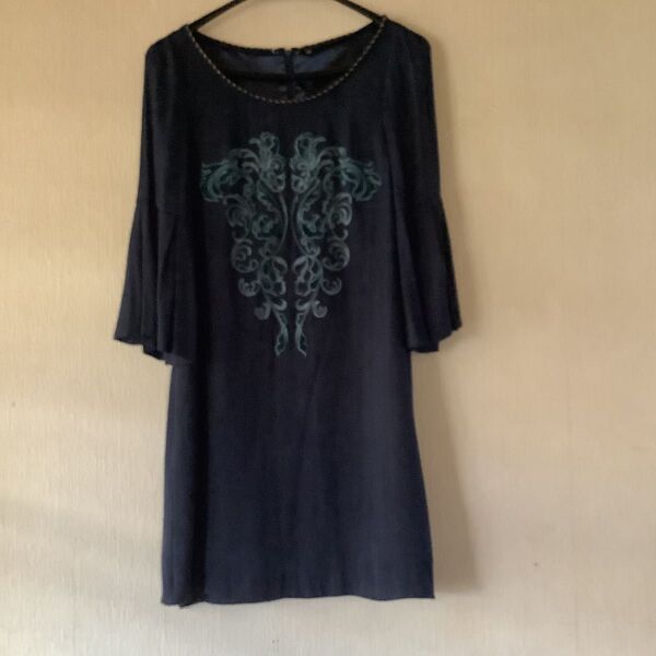 Smork 袖フリル 刺繍ワンピ チュニック