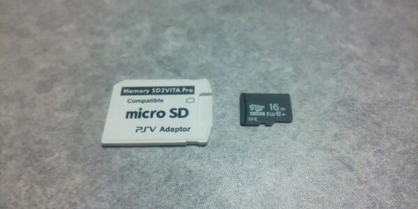 microSDカード16GB、PS VITA アダプターセット