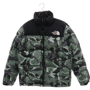 ザノースフェイス NOVELTY NUPTSE JACKET ND91842 ノベルティヌプシ ジップアップナイロンダウンジャケット 迷彩 カモフラ グリーン