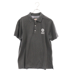 FRANKLIN&MARSHALL フランクリンアンドマーシャル ワンポイント ロゴ刺繍 半袖ポロシャツ グレー