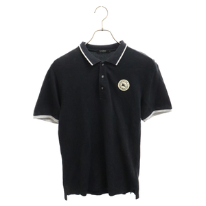 BURBERRY BLACK LABEL バーバリー ブラックレーベル サークルロゴパッチ 半袖ポロシャツ ブラック D1P40-329-09