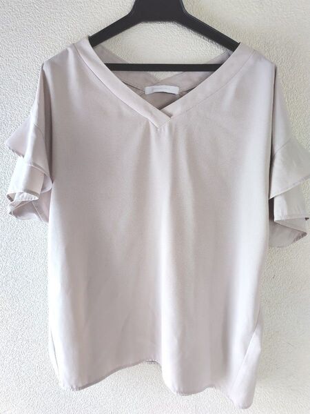 AMERICAN HOLIC ブラウス 半袖 トップス ベージュ ポリエステル F