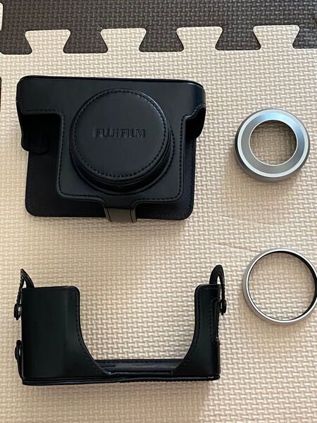 Fujifilm 富士フィルム x100 シリーズ用 レザーカバー レザーケースと社外フードセット
