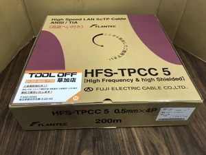 006□未使用品・即決価格□富士電線 LANケーブル HFS-TPCC5 0.5mm×4P 200m 直接伝票を貼り付けて発送