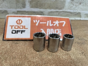 009▼おすすめ商品▼KTC 京都機械 ショートソケット 3点セット 12角 3/8(9.5sq) B20-11/16、5/9、19/32 使用感ほぼ無し