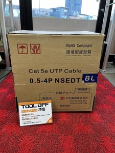 011◎未使用品・即決価格◎日本製線 LANケーブル UTPケーブル Cat5e 0.5-4P　NSEDT ブルー 300m
