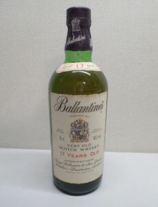 H178/8B◆Ballantine's バランタイン 17年 ベリー オールド スコッチ ウイスキー 43％ 750ml 古酒未開栓◆