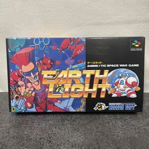 B新品未使用品 EARTH LIGHT アースライトSFC スーパーファミコン ソフト 店舗在庫品 HUDSON ハドソン ANIMETIC SPACE WAR GAME