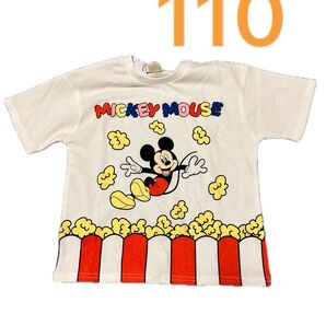 ディズニー ミッキー Tシャツ ホワイト 110 リトシー