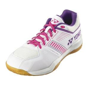 【SHBSF1(062) 24.0】YONEX(ヨネックス) バドミントンシューズ ストライダーフロー ホワイト／ピンク 新品、未使用　2024モデル