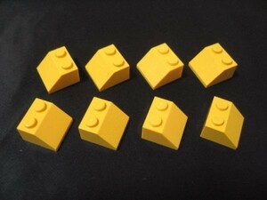 凸レゴ凸　%3039　2x2スロープ45度（黄）　8個