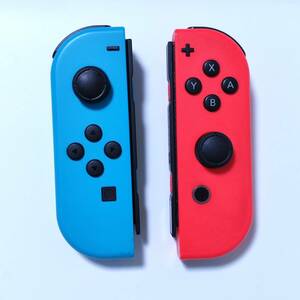 送料無料 Nintendo Switch Joy-Con ジョイコン 純正 ネオンブルー ネオンレッド L R セット ジャンク