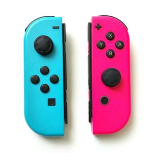 送料無料 動作確認済み Nintendo Switch ニンテンドー スイッチ Joy-Con ジョイコン 純正 ネオンブルー ネオンピンク L R セット 中古