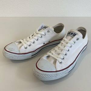 コンバース CONVERSE ローカット スニーカー 白 ホワイト 古着 27.5cm キャンバス