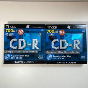 【未開封品】 太陽誘電 CD-R CDR-80CBY10FN 10枚×2合計20枚