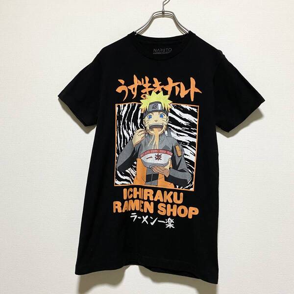アメリカ古着 NARUTO ナルト ラーメン一楽 半袖 Tシャツ アニメ 海外限定 逆輸入 Sサイズ US古着 【I610】