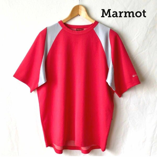 Marmot マーモット Tシャツ トップス M L スポーツ トレーニング 赤